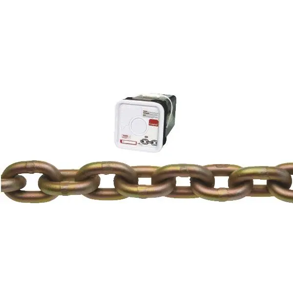 [430005520] Campbell 3/8 in. Oval Link Carbon Steel Transport Chain 3/8 in. D X 45 Ft. L