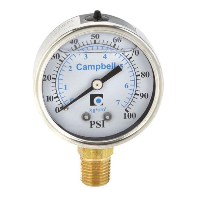 Campbell Various 1/4 in. Liquid Filled Pressure Guage