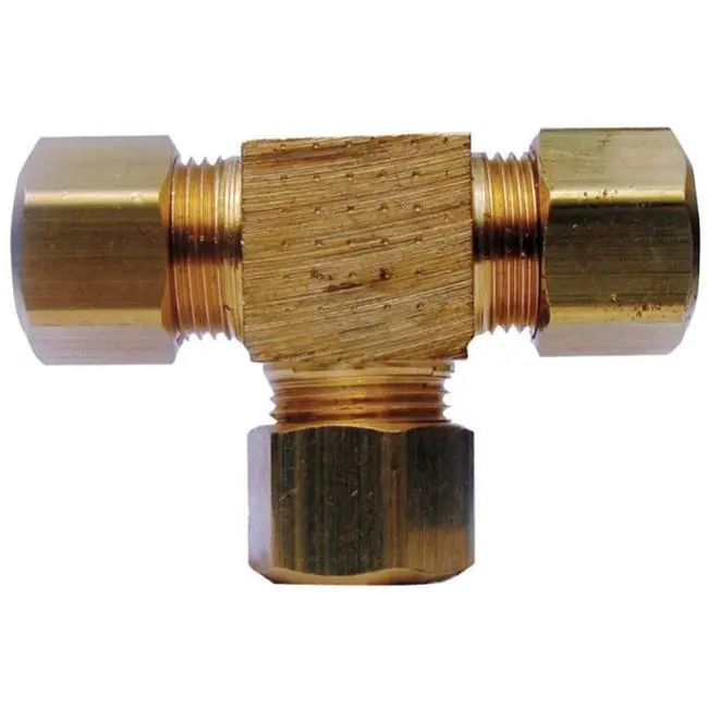 TEE BRSS COMP 1/2X1/2"