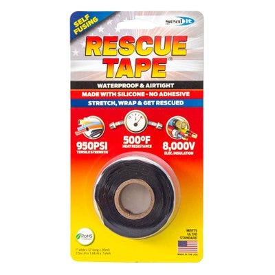 [4387437] Rescue Tape 20mm 12ft X 1in Black