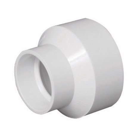 Charlotte Pipe Schedule 40 1-1/2 in. Hub X 2 in. D Hub PVC Reducing Coupling 1 Pk