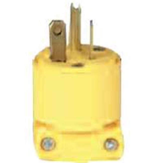 [450007718] Straight Blade Plug, 6-20P, 20 a, 250V AC, 2 Pole, Screw Terminals, Grounded