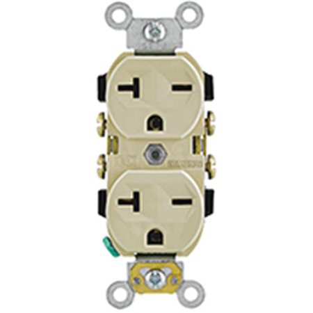 [450008132] Leviton 20 Amps 250 V Duplex Ivory Outlet 6-20R 1 Pk