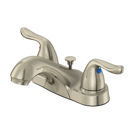 Oakbrook Collection Brushed Nickel Modern Pop-up Bathroom Sink Faucet 4 in