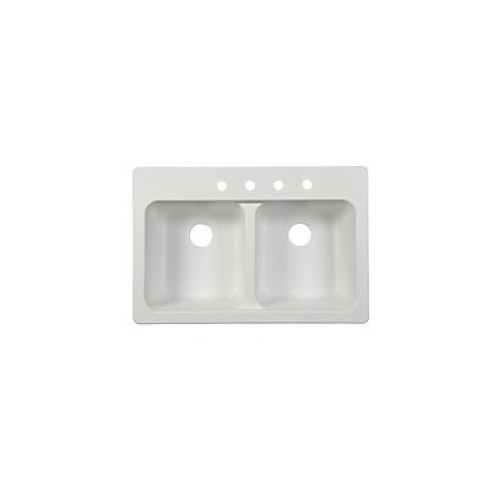 FRANKE KITCHEN SYSTEMS LLC FTW904BX 9  White Double Bowl Sink