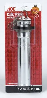 Ace 1-1/4 in. Chrome Brass Lift Plug and Drain