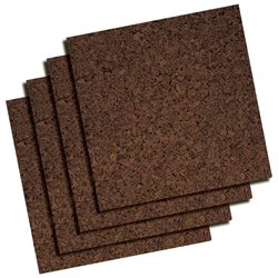[46166] Quartet�� Dark Cork Tiles  12  X 12    Frameless  Modular  4 Pack
