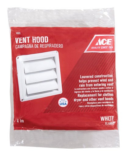 [46692] Ace Replacement Vent Hood 4 in. W White