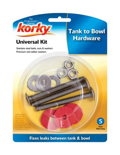 Korky Tank to Bowl Kit Stainless Steel for Universal