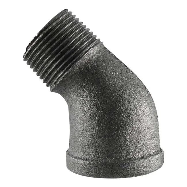 1/2 in. Black Iron 45° Street Elbow (2-Pack)