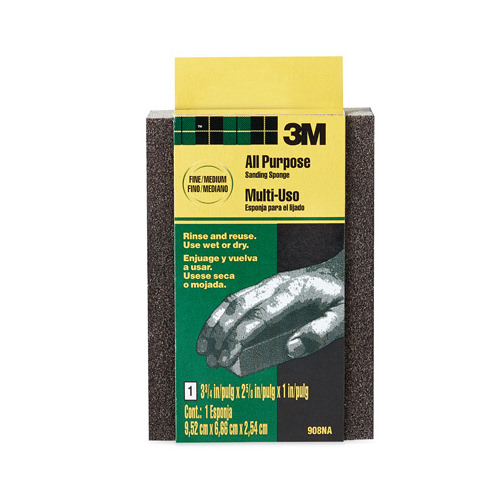 [475012798] 3-3/4" X 2-5/8" X 1" All Purpose Sanding Sponge, Extra Fine/Fine