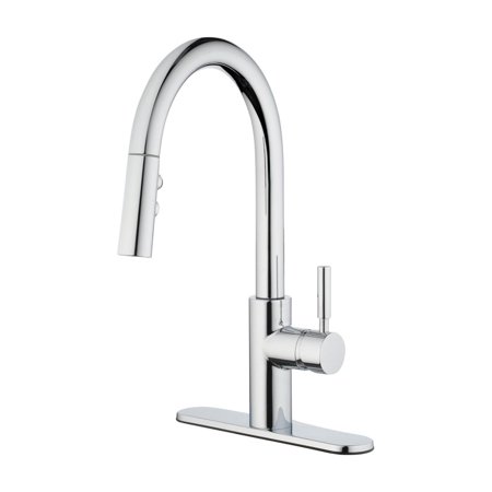 Oakbrook Collection Vela One Handle Chrome Pull-Down Kitchen Faucet