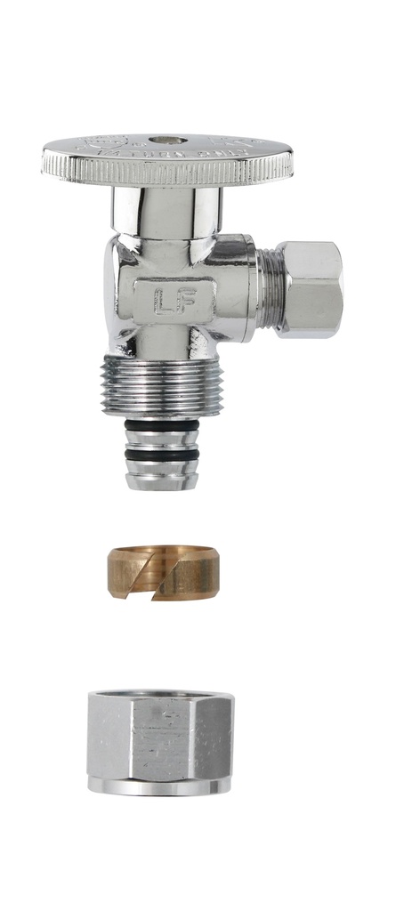 [4917464] Plumb Pak 1/2 in. Compression X 3/8 in. Compression Brass Angle Valve