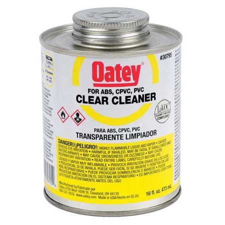 Oatey Clear Cleaner for ABS/CPVC/PVC 16 Oz
