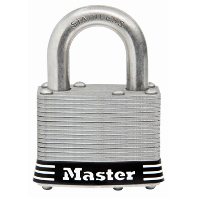 Master Lock 2 in. Laminated Stainless Steel Keyed Padlock with 1 in. Shackle - All