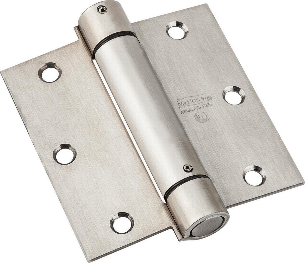 National Hardware 3-1/2 in. L Stainless Steel Spring Hinge 1 Pk
