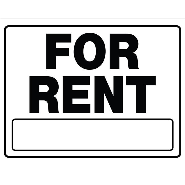 Hillman English White for Rent Sign 20 in. H X 24 in. W