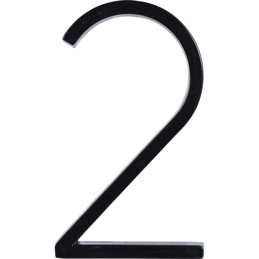 [5028371] Hillman Distinctions 5 in. Black Metal Screw-on Number 2 1 Pc