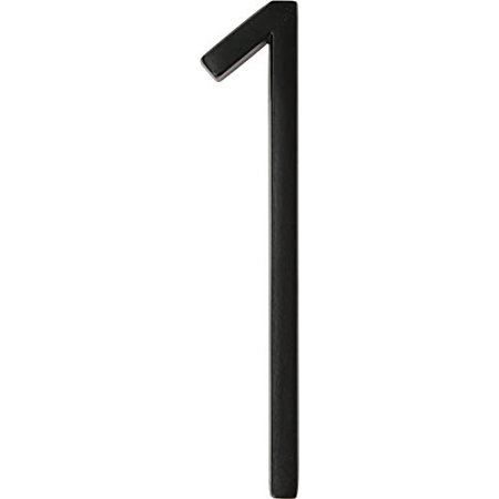 Hillman Distinctions 5 in. Black Metal Screw-on Number 1 1 Pc