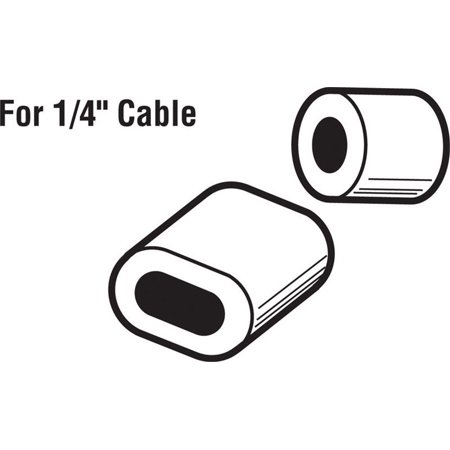 Prime-Line 1/4 in. D Aluminum Cable Ferrules and Stops