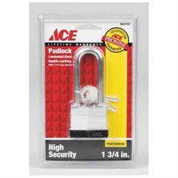 Ace 1-3/8 in. H X 1-3/4 in. W X 1-1/16 in. L Steel Double Locking Padlock