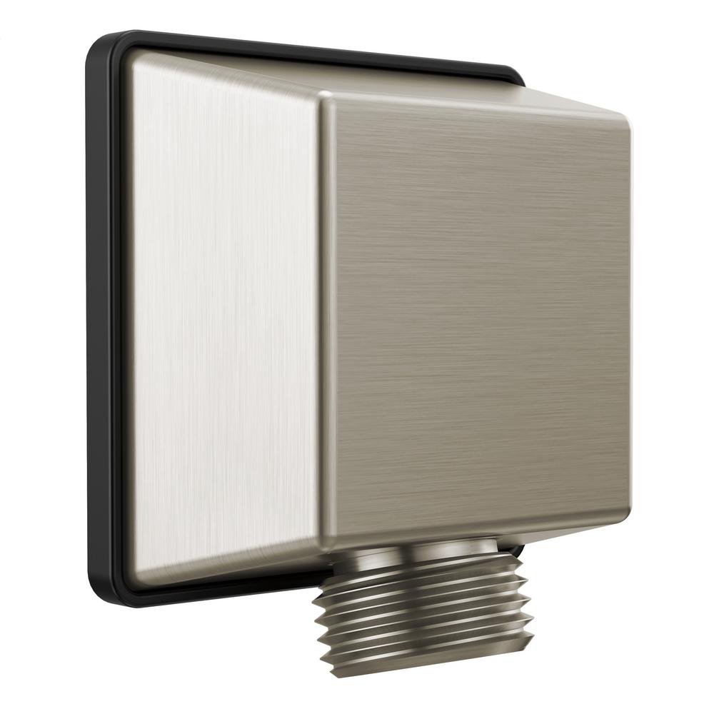 [50570-SS-PR] Delta 50570 Square Wall Supply Elbow for Hand Shower Hose Connection Lumicoat Stainless Bath and Shower Accessories Shower Components Wall Supply