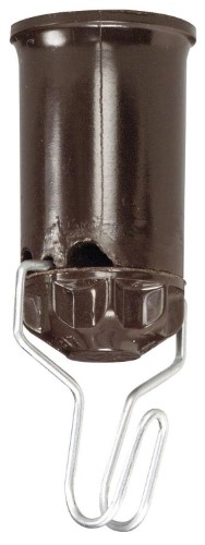 [506478] Leviton 002-00267-000 Brown Keyless Heavy-Duty Phenolic Single Circuit Lampholder (Light)