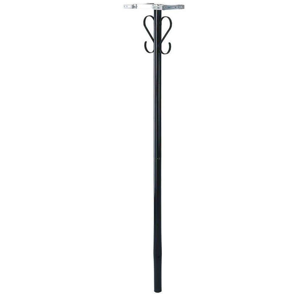 [51001] Architectural Mailboxes 52.1 in. Powder Coated Black Steel Mailbox Post