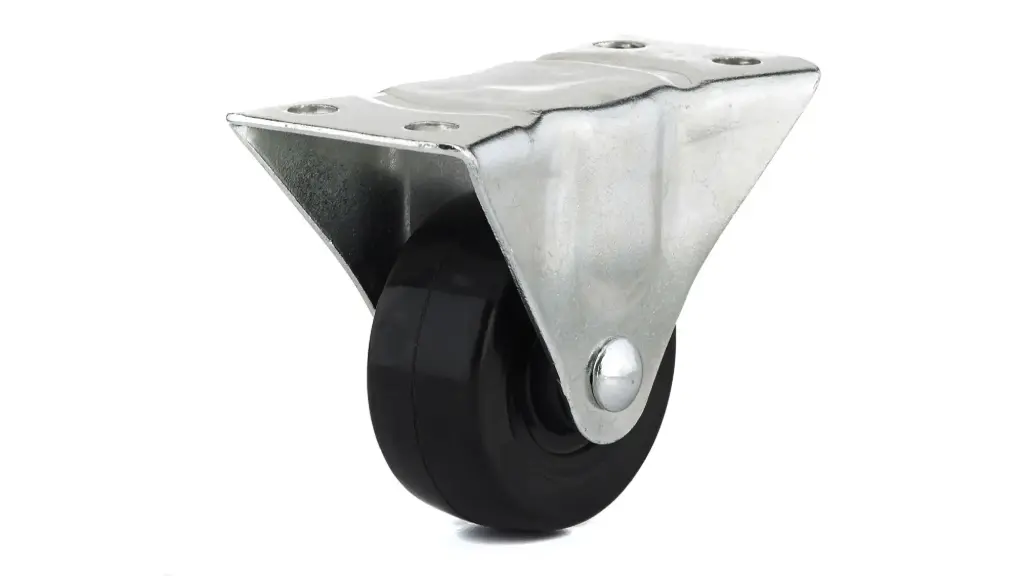 [51099] 2-.50in. Rubber Wheel Rigid Plate Casters  9482