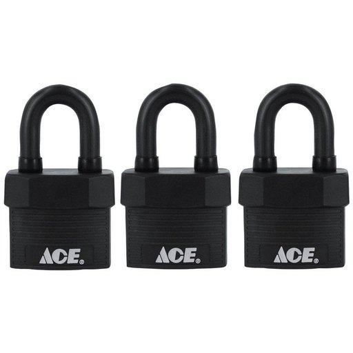 Ace 1-5/8 in. H X 1-3/4 in. W X 1-1/8 in. L Steel Double Locking Padlock