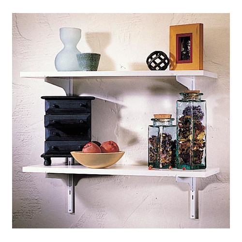 Knape & Vogt White Steel Bracket 16 Ga. 18-1/2 in. L 225 Lb.