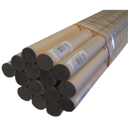 [52158] Alexandria Moulding Round Ramin Hardwood Dowel 5/8 in. D X 48 in. L 1 Pk Gray