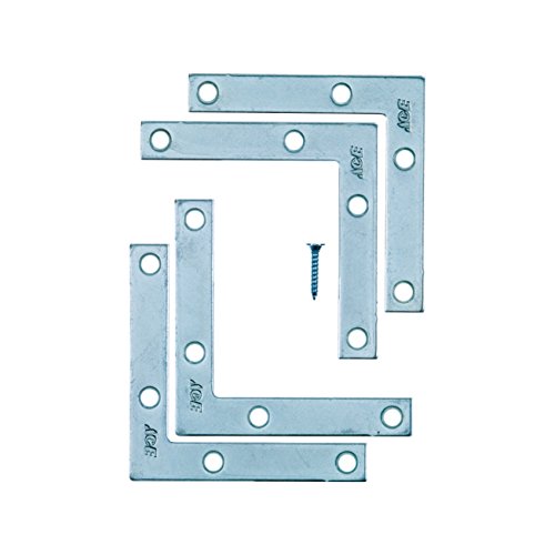 CRNR BRACE FLAT 3"ZN 4PK
