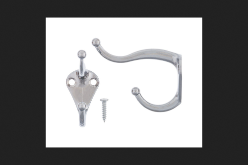 Ace Small Coat and Hat Hook 3 in. L Metal 2 Pk