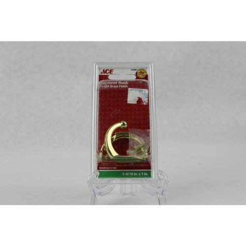 2Pk Single Garment Coat Hook  Bright Brass Ace Coat Hooks 5292891 Polished Brass