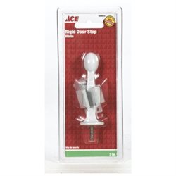 3  White Rigid Door Stop Ace Doorstops 40078 082901140078