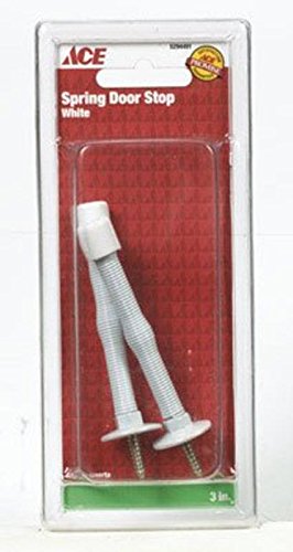 2Pk White Spring Door Stop Ace Doorstops 01-3028-302 082901140153