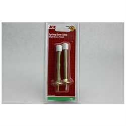 3  Bright Brass Spring Door Stop Ace Door Stop 5294541 Brass 082901140191