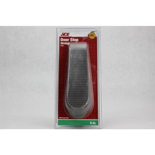 [5296421] Ace Rubber Wedge Door Stop 6 in. L Gray