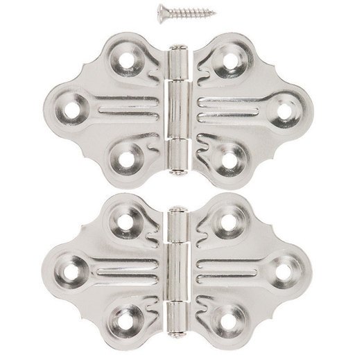 Ace 1.4 in. W X 1-1/4 in. L Nickel Steel Cabinet Hinge 2 Pk