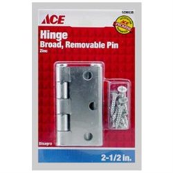 [5296538] Ace 2-1/2 in. L Zinc-Plated Broad Hinge 2 Pk