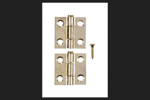 [Case of 10 Packs] 2.750 in. W X 1 in. L Bright Brass Brass Narrow Hinge (2 per Pack)