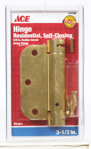 [5297999] Ace 3.5 in. L Satin Brass Self Closing Hinge 1 Pk
