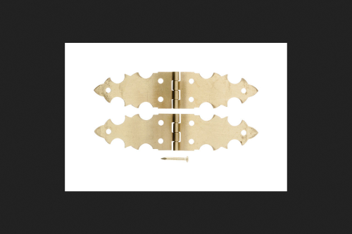 [5300009] Ace 2-3/4 in. W X 5/8 in. L Polished Brass Brass Decorative Hinge 2 Pk