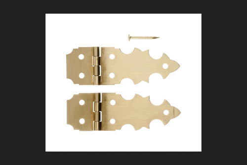 Ace 5/8 in. W X 1-7/8 in. L Brass Decorative Hinge 2 Pk