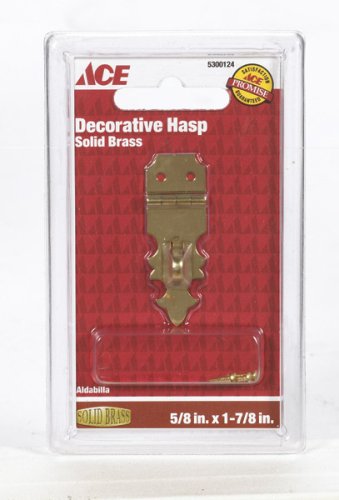 [5300124] Ace Satin Brass Brass Decorative Hasp 5/8 in. 1-7/8 in. 1 Pk