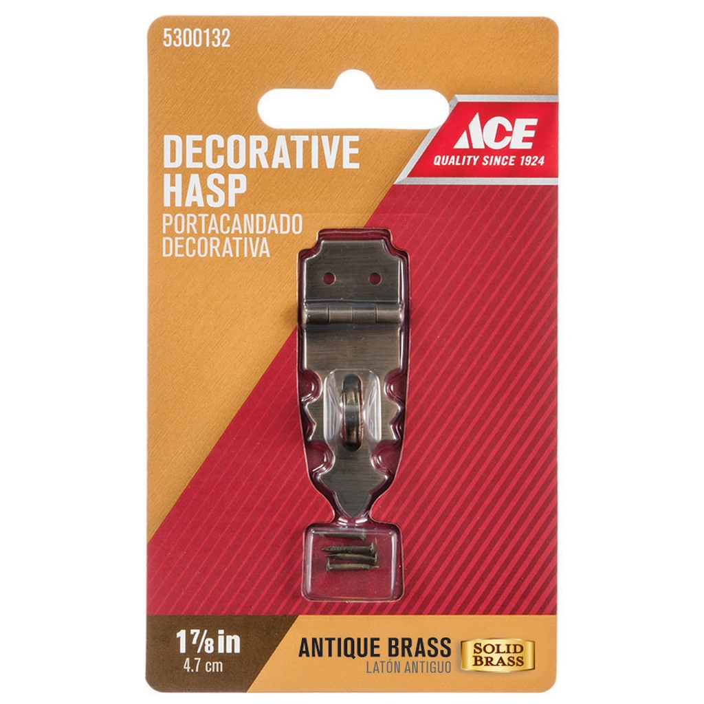 [5300132] Ace Antique Brass Decorative Hasp 5/8 in. 1-7/8 in. 1 Pk