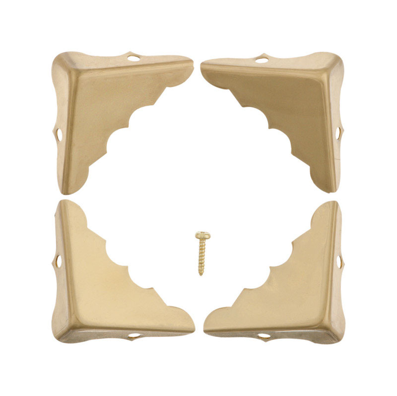 Ace Polished Brass Decorative Corner 0.6 in. 1.25 in. 4 Pk