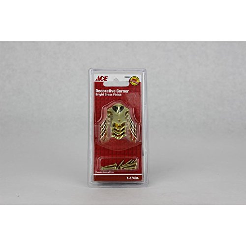 [5300322] Ace Bright Brass Decorative Corner 1.25 in. 1.75 in. 4 Pk