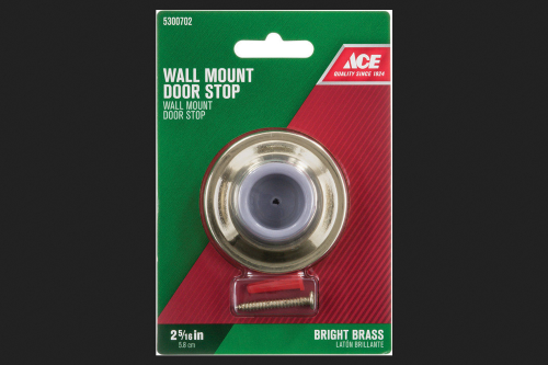 [5300702] Ace Brass Wall Door Stop 2-5/16 in. L Bright Yellow